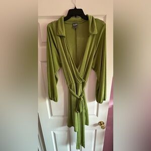 ARULA Olive Green Wrap Dress